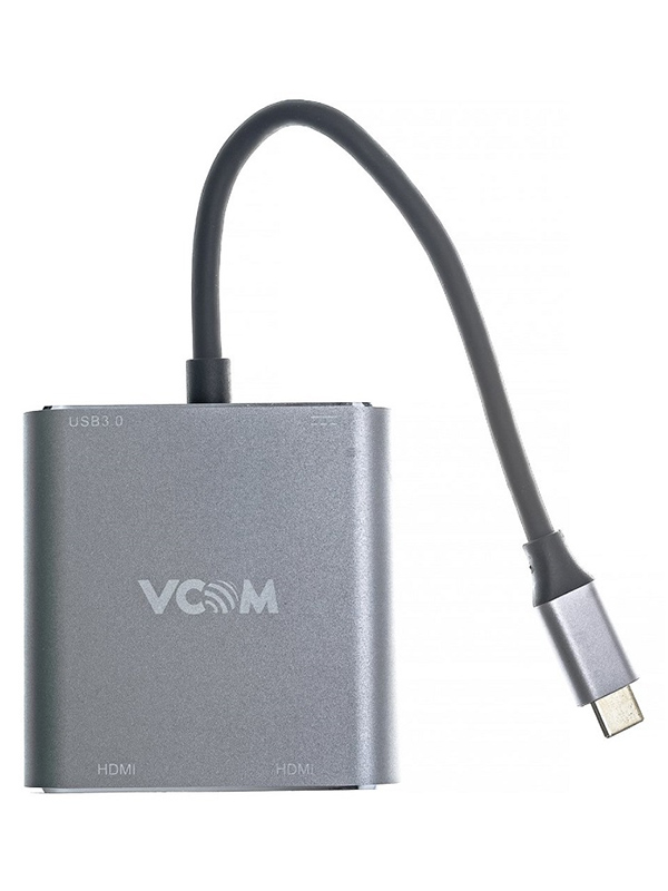 фото Аксессуар vcom type-c - 2xhdmi/usb3.0/pd charging cu450