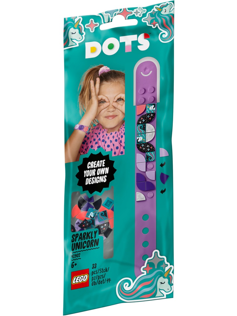 

Конструктор Lego Dots Браслет Сверкающий единорог 33 дет. 41902, 41902