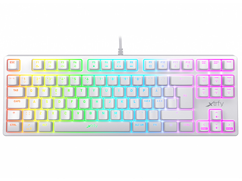 

Клавиатура Xtrfy K4 RGB Tenkeyless White Edition, K4 RGB Tenkeyless White Edition