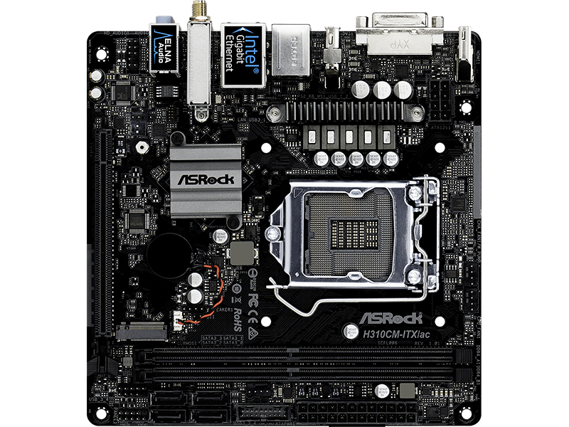 фото Материнская плата asrock h310cm-itx/ac