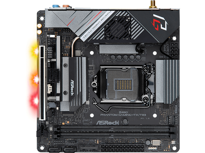 

Материнская плата ASRock Z490 Phantom GAM-ITX/TB3, Z490 Phantom GAM-ITX/TB3
