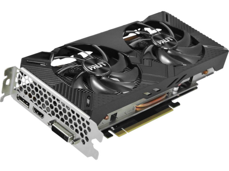 

Видеокарта Palit GeForce RTX 2060 Dual 1365Mhz PCI-E 3.0 6144Mb 14000MHz 192 bit DVI DisplayPort HDMI HDCP NE62060018J9-1160A