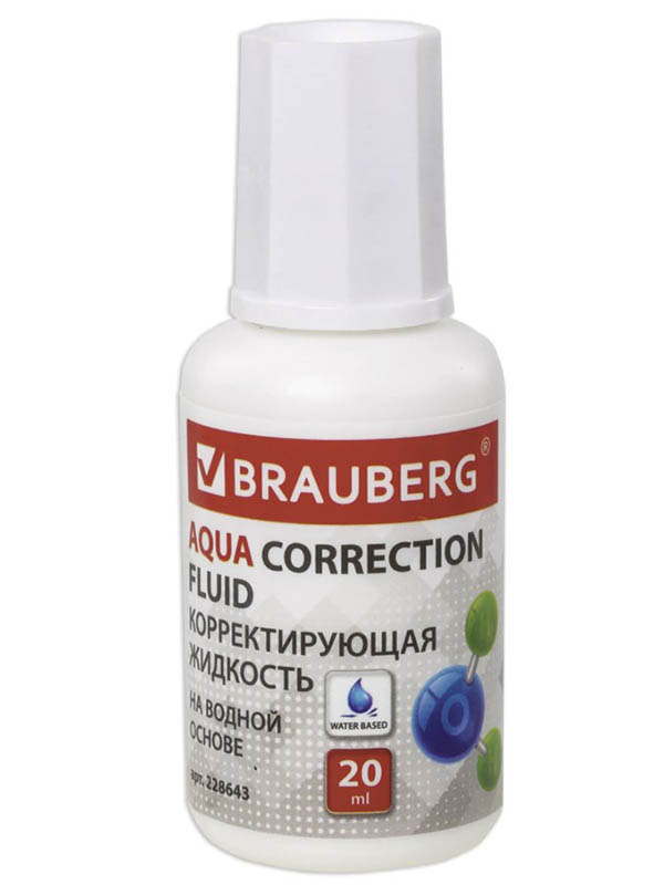 

Корректирующая жидкость Brauberg Aqua 20ml 228643, 228643