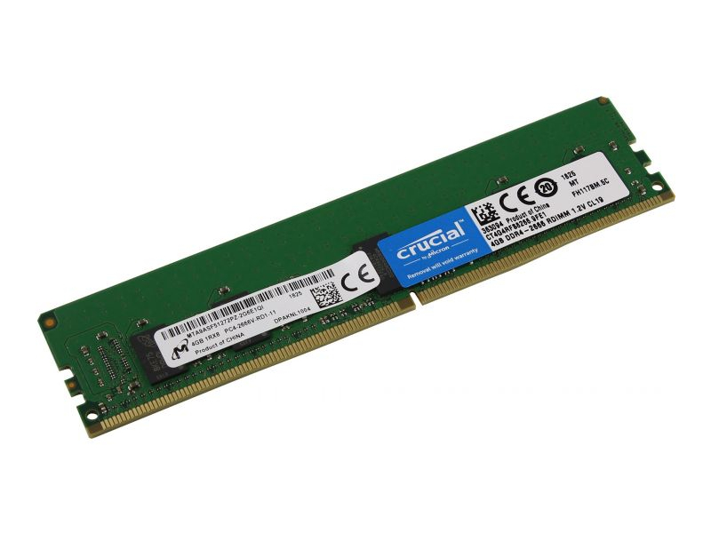 

Модуль памяти Crucial DDR4 DIMM 2666MHz PC21300 CL19 - 4Gb CT4G4RFS8266, CT4G4RFS8266