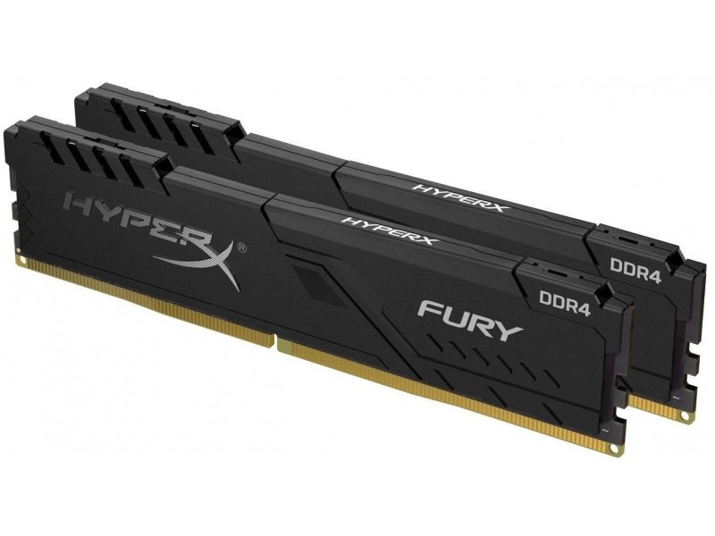 фото Модуль памяти hyperx fury black ddr4 dimm 3466mhz pc27733 cl17 - 64gb kit (2x32gb) hx434c17fb3k2/64