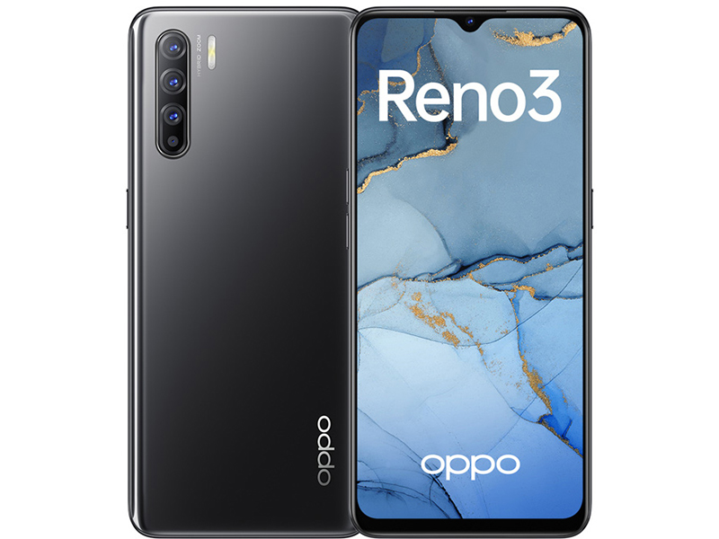 фото Сотовый телефон oppo reno 3 black выгодный набор + серт. 200р!!!