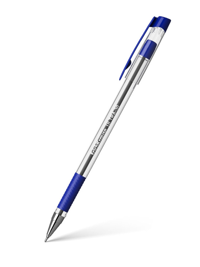

Ручка шариковая ErichKrause Ultra-30 0.7mm корпус Transparent, стержень Blue 19613, 19613