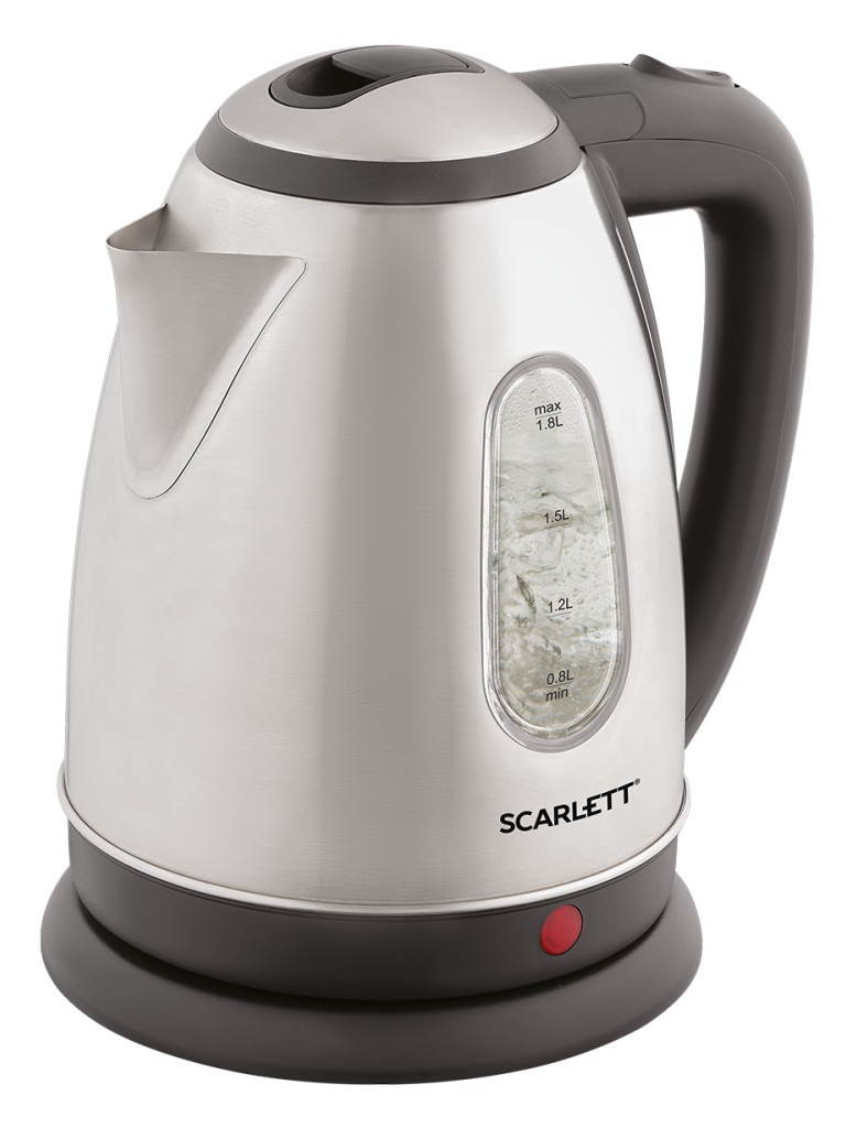 цена Чайник Scarlett SC-EK21S88 1.8L Black-Silver