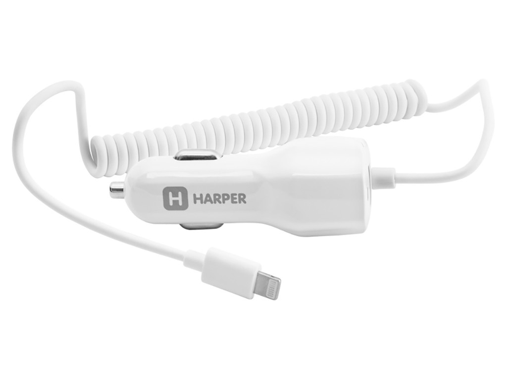 фото Зарядное устройство harper cch-3115 usb 2.1a кабель lighting white