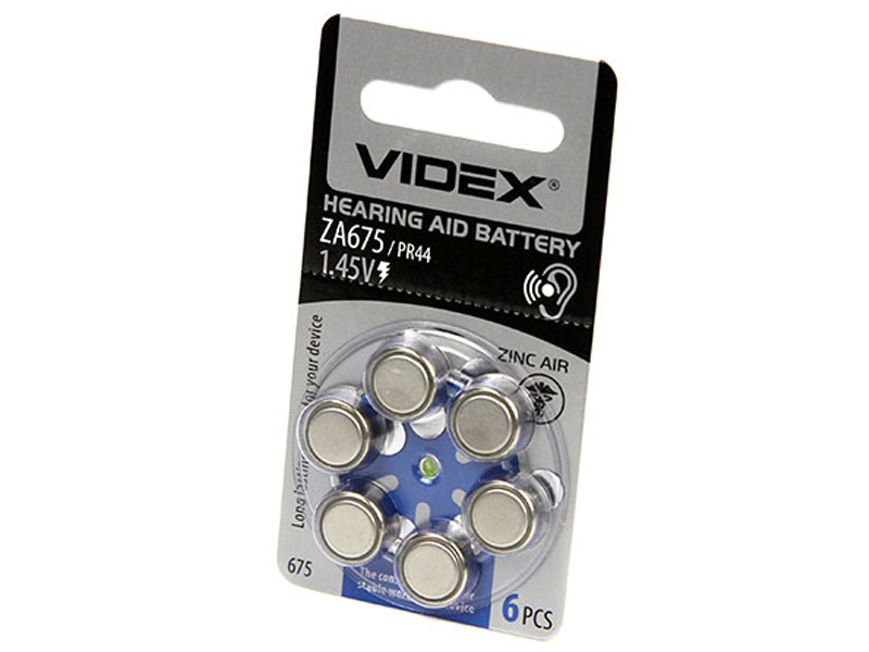 Батарейка PR44 - Videx ZA675 6BL (6 штук)