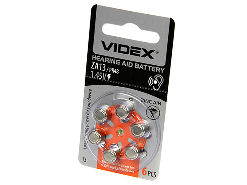 Батарейка PR48 - Videx ZA13 6BL (6 штук)