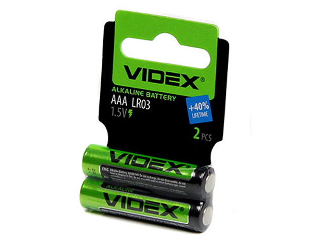 

Батарейка AAA - Videx LR3 VID-LR3-2SC (2 штуки), VID-LR3-2SC