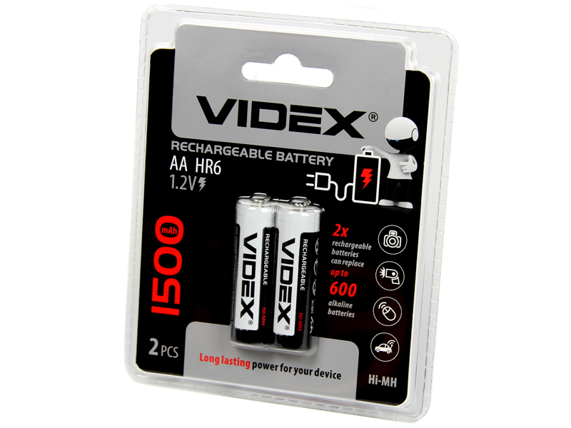 Фото - Аккумулятор AA - Videx HR6 1500mAh 2BL VID-HR6-1500 (2 штуки) батарейка aaa videx lr3 vid lr3 2smb 2 штуки