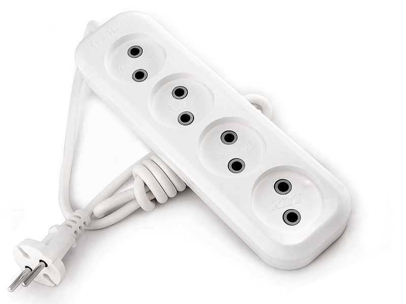 

Удлинитель Lux У4-О-03 4 Sockets 3m White, У4-О-03