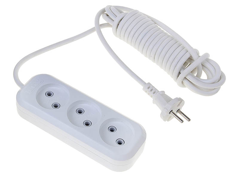 

Удлинитель Lux У3-О-02 3 Sockets 2m White, У3-О-02