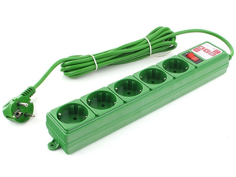 фото Сетевой фильтр power cube 5 sockets 3.0m green spg-mxtr-13