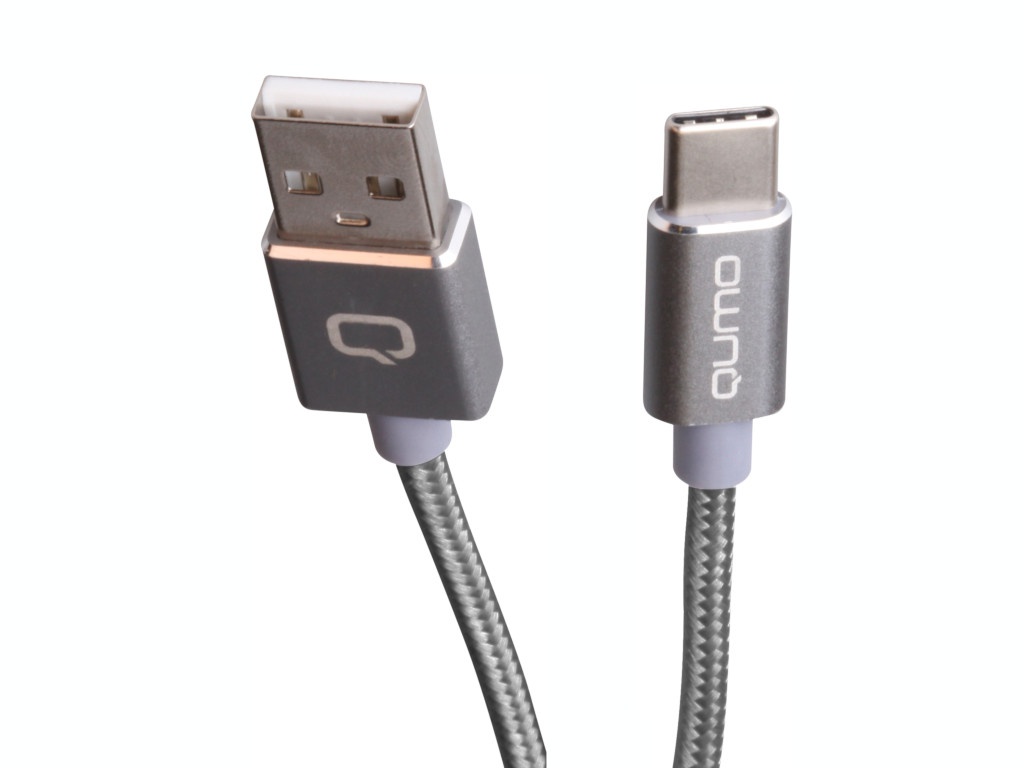 фото Аксессуар qumo usb - type-c 1m 2a dark grey 22475