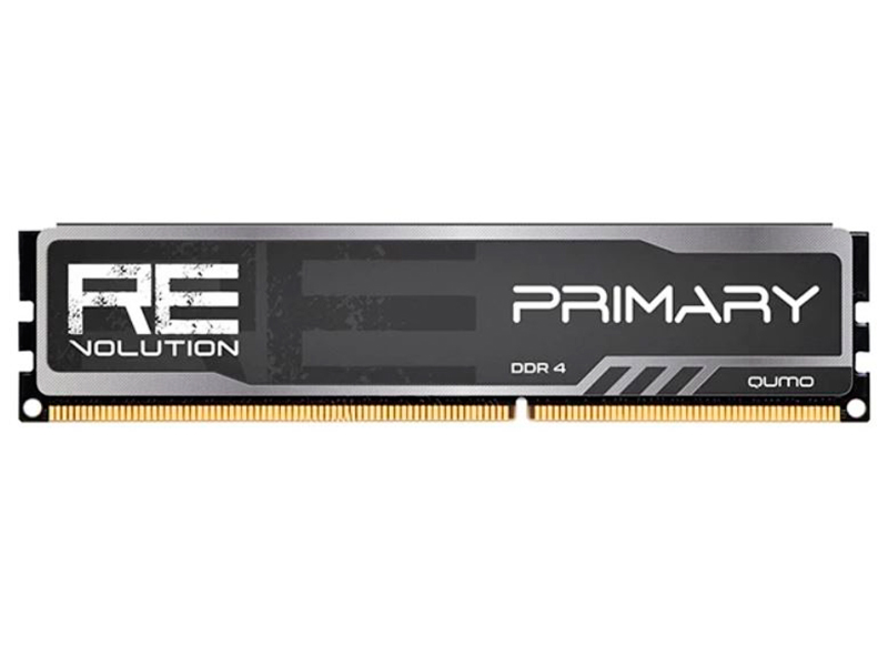 фото Модуль памяти qumo revolution primary black ddr4 udimm 2666mhz pc21300 cl16 - 16gb q4rev-16g2666p16prim