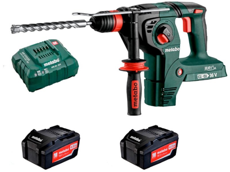 

Перфоратор Metabo KHA 36-18 LTX 2x3.5Ah LiHD + ЗУ ASC55+Metal T0349, KHA 36-18 LTX