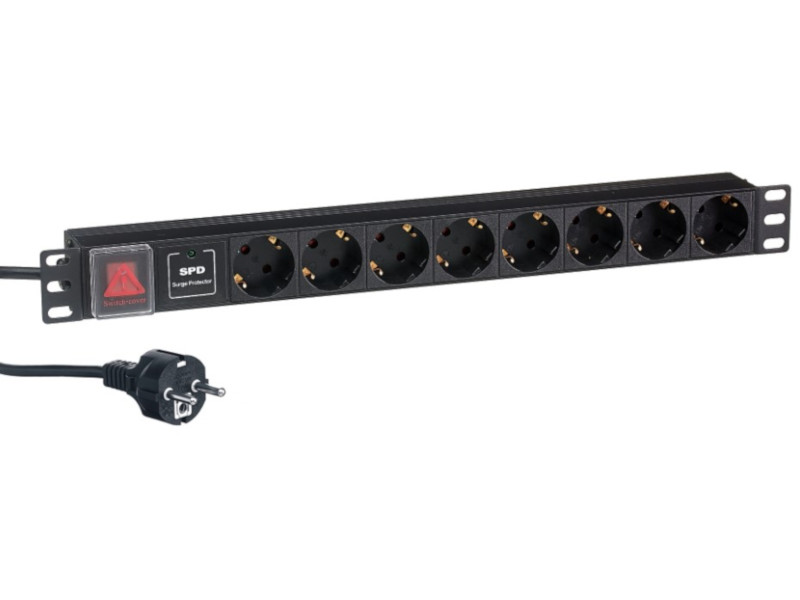 

Розетка ExeGate ServerPro PDU-19H807 Al-8S-EU2-SW-SPD1 EX280846RUS, EX280846RUS