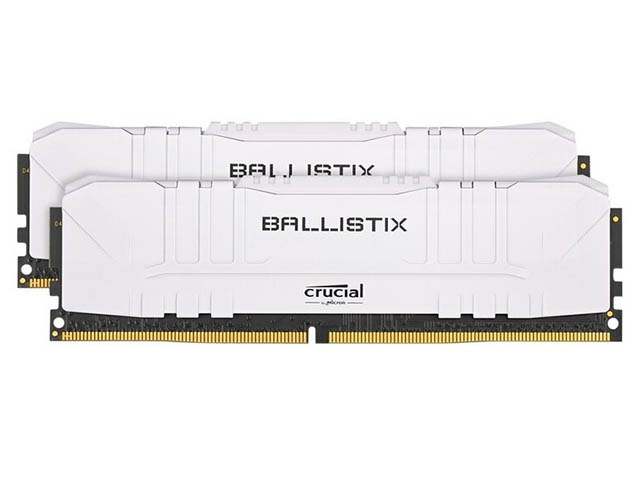 фото Модуль памяти ballistix white ddr4 dimm 3200mhz pc-25600 cl16 - 16gb kit (2x8gb) bl2k8g32c16u4w