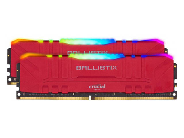 фото Модуль памяти ballistix red ddr4 dimm 3200mhz pc-25600 cl16 - 16gb kit (2x8gb) bl2k8g32c16u4rl