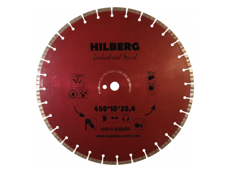 фото Диск trio diamond hilberg industrial hard laser hi810 450x10x25.4x12mm