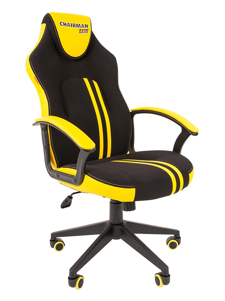 фото Компьютерное кресло chairman game 26 black-yellow 00-07053960