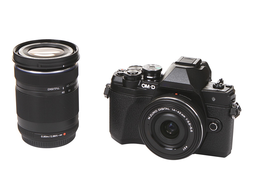 

Фотоаппарат Olympus OM-D E-M10 Mark III Kit 14-42mm EZ Pancake + 40-150mm R Black-Black-Black, V207074BE000