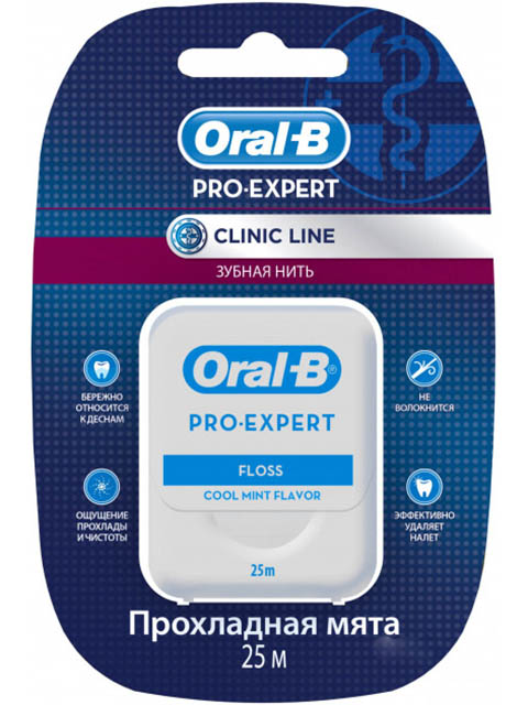 фото Зубная нить oral-b pro-expert clinic line прохладная мята 25m 5410076635078