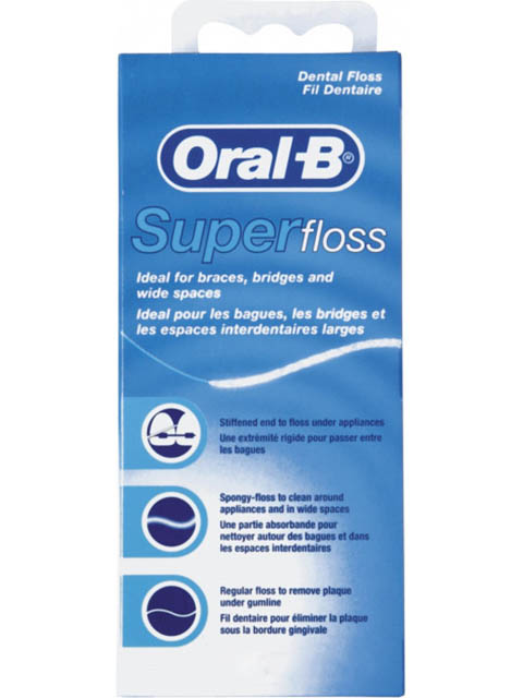 фото Зубная нить oral-b super floss 50m 5010622008204