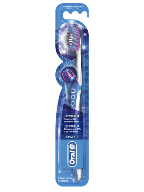 

Щетка Oral-B 3D White Luxe Pro-Flex Medium 3014260010379, 3014260010379
