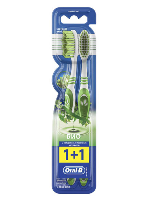

Щетка Oral-B Био Medium 2шт 3014260104757, 3014260104757