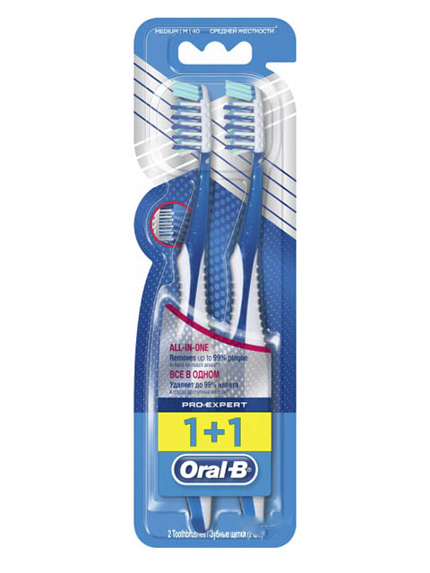 

Щетка Oral-B Pro-Expert Medium Все в одном 1+1шт 3014260022051, 3014260022051