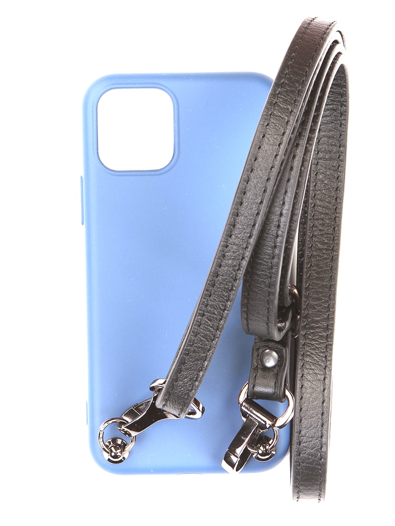 

Чехол Ally для APPLE iPhone 11 Pro А1 Soft Touch с ремешком Blue A1-01105, A1-01105