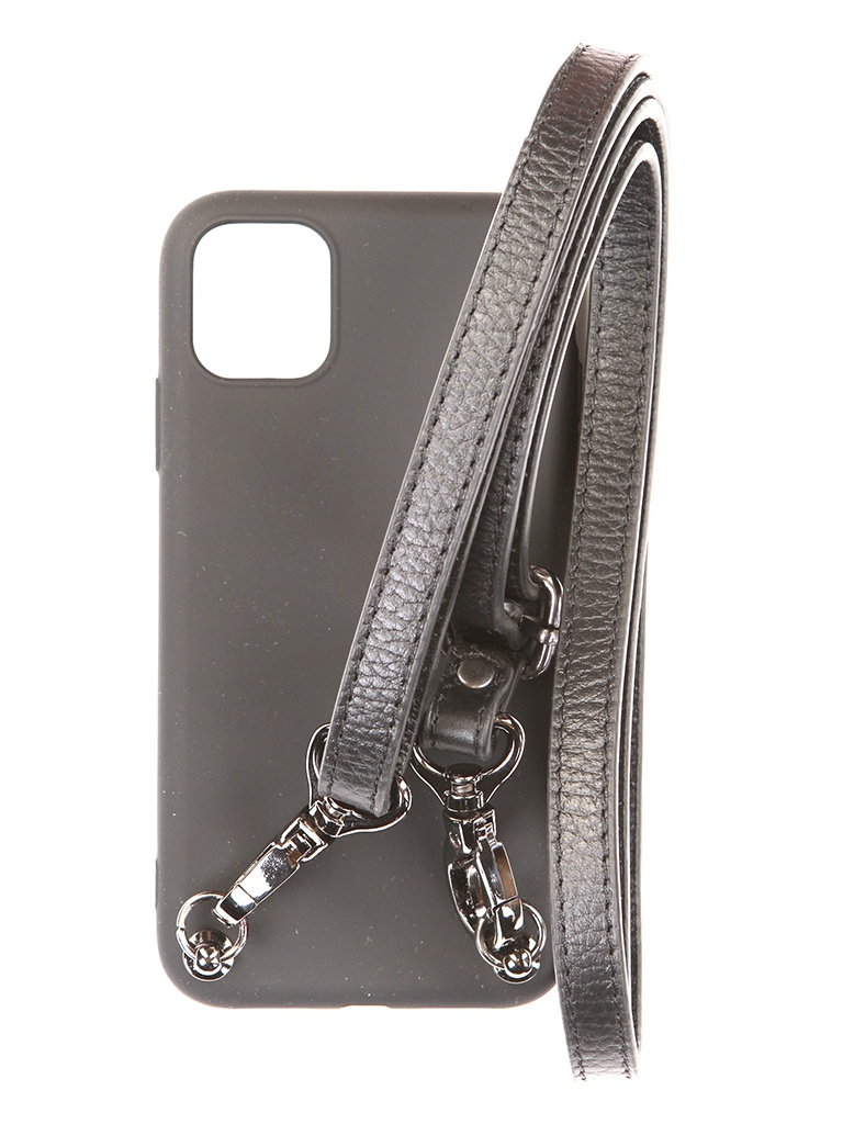 

Чехол Ally для APPLE iPhone 11 А1 Soft Touch с ремешком Black A1-01103, A1-01103