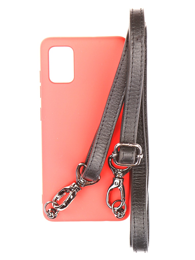 

Чехол Ally для Samsung A515 Galaxy A51 А1 Soft Touch с ремешком Red A1-01110, A1-01110