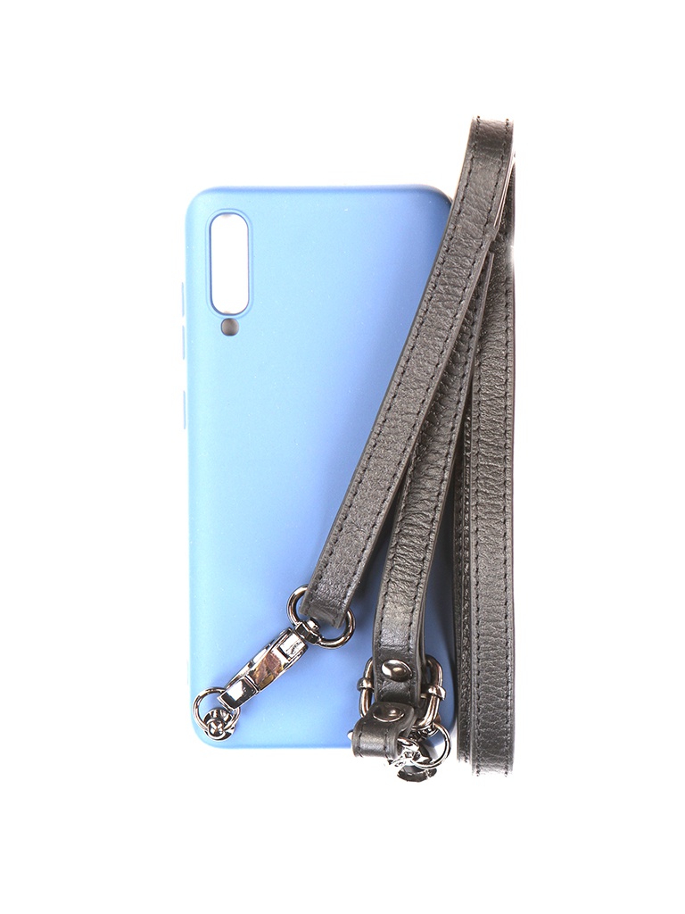 

Чехол Ally для Samsung A705 Galaxy A70 А1 Soft Touch с ремешком Blue A1-01113, A1-01113