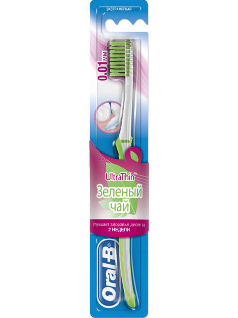 

Щетка Oral-B UltraThin Soft Зеленый чай 3014260094539, 3014260094539