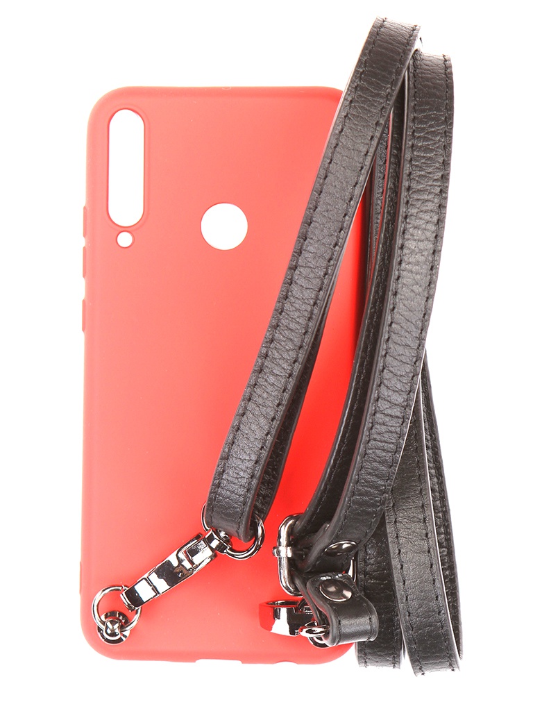 

Чехол Ally для Huawei P40 Lite E/ Honor 9C А1 Soft Touch с ремешком Red A1-01140, A1-01140