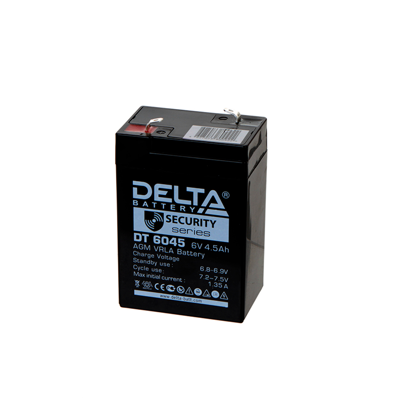 Аккумулятор Delta Battery DT 6045 6V 4.5Ah аккумулятор и зарядное устройство karcher starter kit battery power 36 25 36 в 2 5 ач