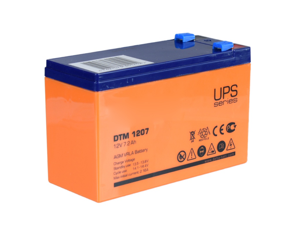 Аккумулятор для ИБП Delta Battery DTM 1207 12V 7Ah батарея аккумуляторная delta dt 1207 265386 agm 12в 7ач габариты 152х65х100мм