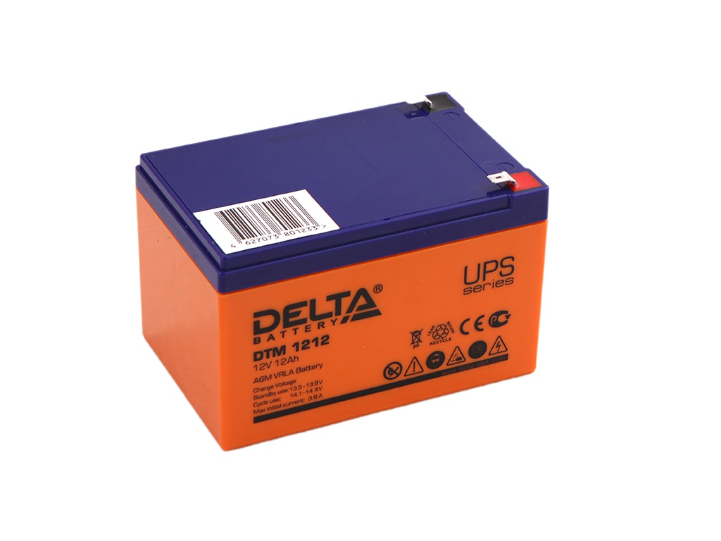Аккумулятор для ИБП Delta Battery DTM 1212 12V 12Ah аккумулятор delta battery dt 4045 4v 4 5ah