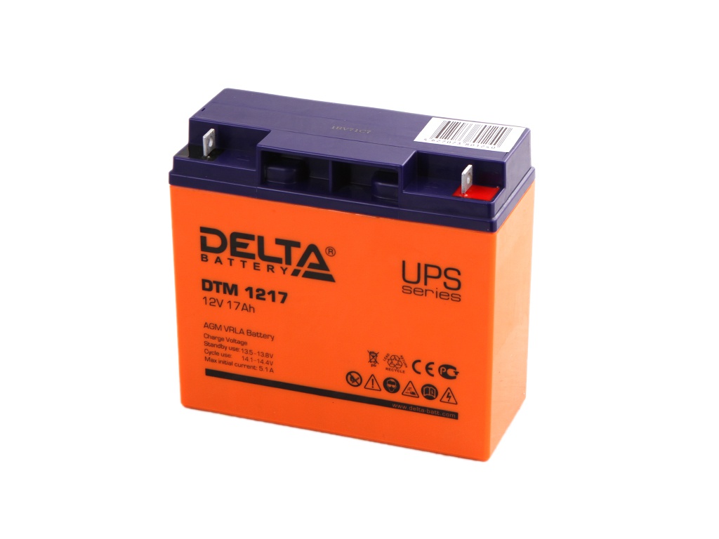 Аккумулятор для ИБП Delta Battery DTM 1217 12V 17Ah аккумулятор delta battery dt 4045 4v 4 5ah