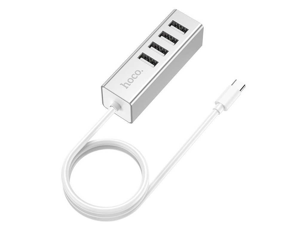 

Хаб USB Hoco HB1 4xUSB - Type-C Silver, HB1