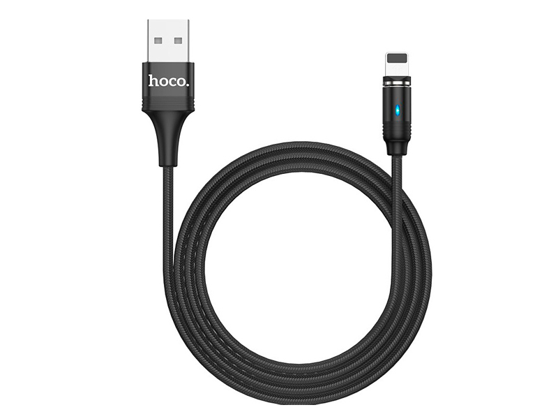 фото Аксессуар hoco s8 magnetic usb - lightning 1.2m black