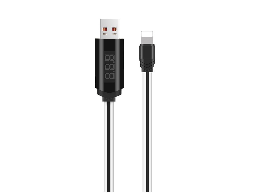 фото Аксессуар hoco u29 led usb - lightning 1.2m white