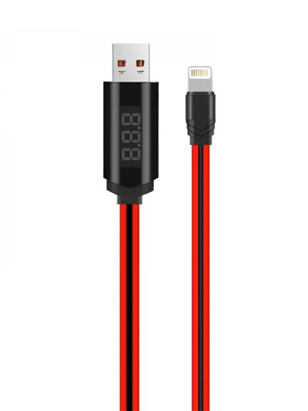 фото Аксессуар hoco u29 led usb - lightning 1.2m red