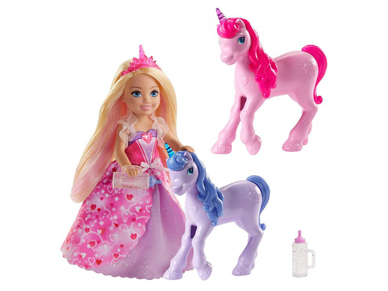 

Кукла Mattel Barbie Челси с маленькими единорожками GJK17, GJK17