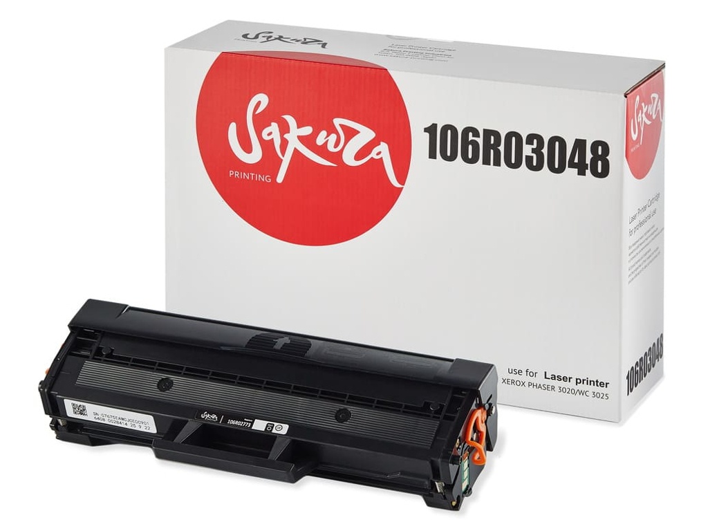 Картридж Sakura 106R03048 Black для Xerox Phaser 3020 / WorkCentre 3025